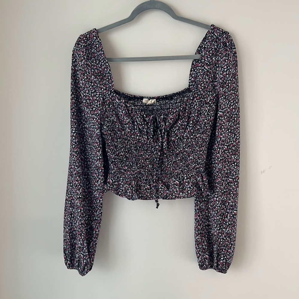 Floral Milkmaid Crop Top NWT